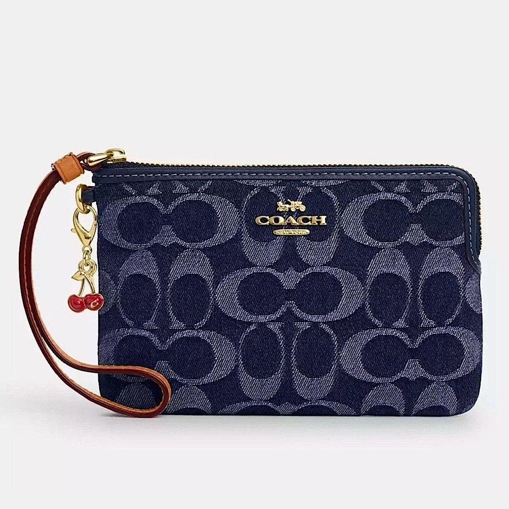 Coach Denim Key & Card Holder - Picture 2 of 6
